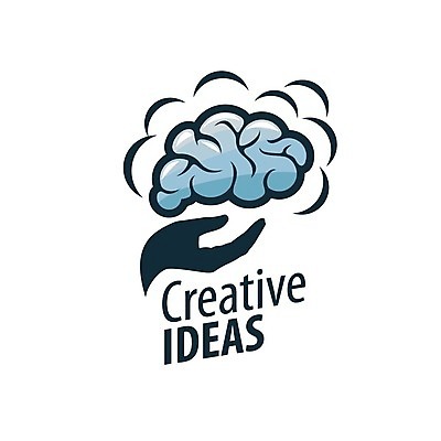 EPS 해외이미지 생각 일러스트 아이디어 창조 사람없음 심볼 뇌 손모양 해외202004 해외202105 해외일러스트 모양 컨셉 파일형식 벡터 손_신체부위