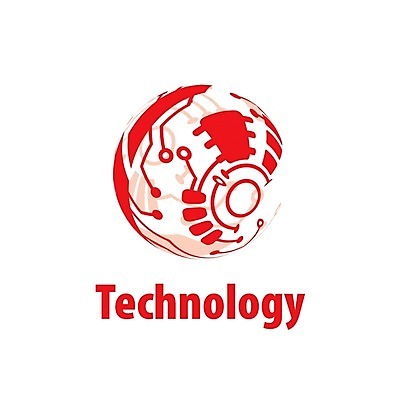 EPS 해외이미지 일러스트 비즈니스 기술 사람없음 빨간색 원형 회로판 심볼 해외202004 해외202105 해외일러스트 도형 컬러 파일형식 벡터