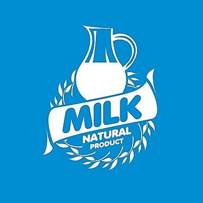 EPS 해외이미지 디자인 리본 잎 일러스트 사람없음 우유 우유병 심볼 칼슘 해외202004 해외202105 해외일러스트 식물 병_용기 유제품 파일형식 벡터