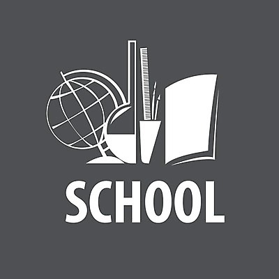 EPS 해외이미지 일러스트 학교 자 사람없음 책 연필 지구본 스쿨라이프 회색 심볼 연필꽂이 둥근플라스크 해외202004 해외202105 해외일러스트 라이프스타일 교육 컬러 문구용품 학용품 필기구 플라스크 파일형식 벡터