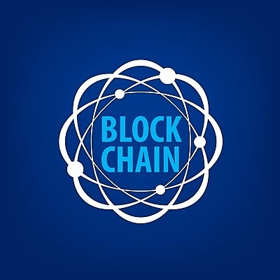 EPS 해외이미지 선 일러스트 타이포그라피 사람없음 파란색 디지털 흰색 원형 네트워크 심볼 블록체인 해외202004 해외202105 해외일러스트 도형 문자 컬러 금융 파일형식 벡터 4차산업