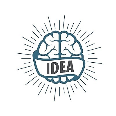 EPS 해외이미지 리본 생각 일러스트 아이디어 창조 사람없음 심볼 뇌 해외202004 해외202105 해외일러스트 컨셉 파일형식 벡터