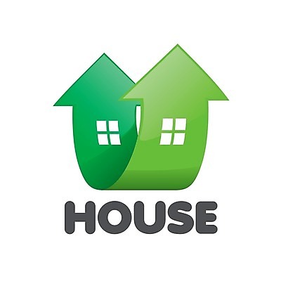 EPS 해외이미지 화살표 일러스트 주택 사람없음 초록색 심볼 집모양 해외202004 해외202105 해외일러스트 모양 컬러 건물 파일형식 벡터