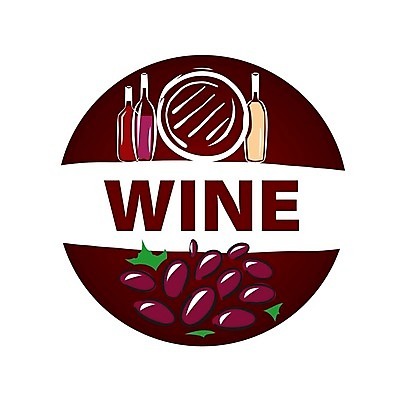 EPS 해외이미지 일러스트 사람없음 와인 원형 레드와인 심볼 와인병 포도알 오크통 해외202004 해외202105 해외일러스트 도형 포도 병_용기 주류 파일형식 벡터