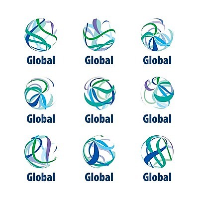 EPS 해외이미지 선 일러스트 비즈니스 사람없음 세트 글로벌 원형 심볼 해외202004 해외202105 해외일러스트 도형 파일형식 벡터