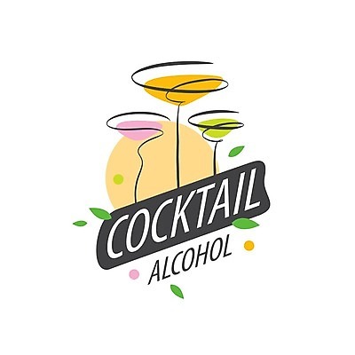 EPS 해외이미지 잎 일러스트 사람없음 칵테일 원형 심볼 해외202004 해외202105 해외일러스트 도형 식물 주류 파일형식 벡터