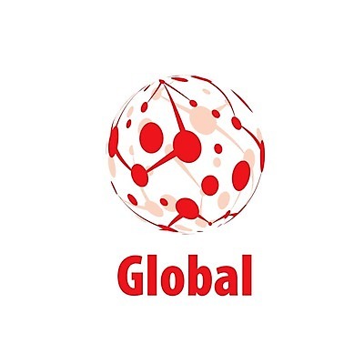 EPS 해외이미지 선 일러스트 비즈니스 사람없음 빨간색 글로벌 점 원형 심볼 해외202004 해외202105 해외일러스트 도형 컬러 파일형식 벡터