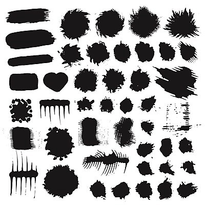 EPS 해외이미지 디자인 일러스트 붓터치 사람없음 검은색 질감 그런지 해외202004 해외202105 해외일러스트 컬러 파일형식 벡터