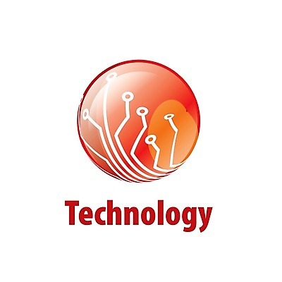 EPS 해외이미지 일러스트 비즈니스 기술 사람없음 빨간색 원형 회로판 심볼 해외202004 해외202105 해외일러스트 도형 컬러 파일형식 벡터