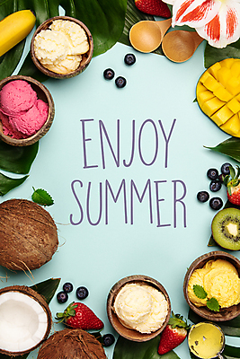 포토 JPG 해외이미지 그릇 잎 아이스크림 디저트 프레임 실내 키위 타이포그라피 사람없음 하이앵글 달콤 담기 파란배경 블루베리 코코넛 망고 해외202004 해외포토 식물 문자 식기 음식 뷰포인트 백그라운드 과일 모션 내부 파란색 맛 열대과일 파일형식