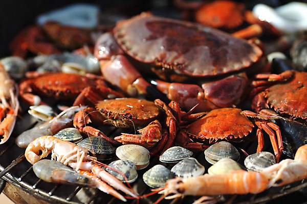 포토 JPG 해외이미지 조개 새우 사람없음 아웃포커스 게 신선 그릴 바비큐 굽기 해산물 집게발 해외202004 해외202105 해외포토 음식 주방용품 어패류 촬영기법 갑각류 구이 파일형식