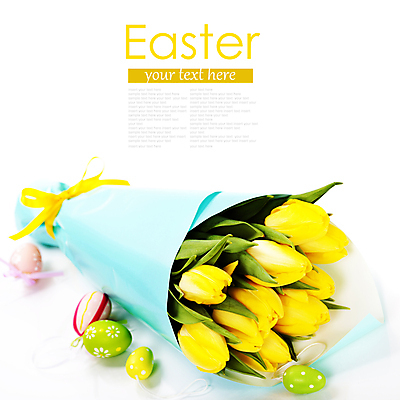 포토 JPG 해외이미지 리본 꽃다발 부활절 실내 타이포그라피 사람없음 튤립 흰배경 부활절계란 메추리알 카피스페이스 해외202004 해외포토 문자 기념일 꽃 백그라운드 내부 계란 알 공백 흰색 파일형식