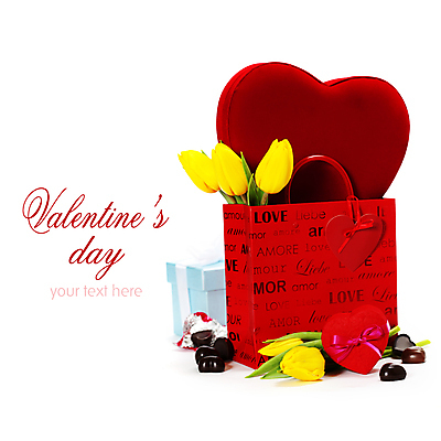 포토 JPG 해외이미지 꽃다발 실내 발렌타인데이 타이포그라피 사람없음 선물상자 쇼핑백 초콜릿 튤립 흰배경 하트상자 카피스페이스 해외202004 해외포토 문자 꽃 백그라운드 가방 데이이벤트 디저트 선물 내부 상자 공백 흰색 파일형식