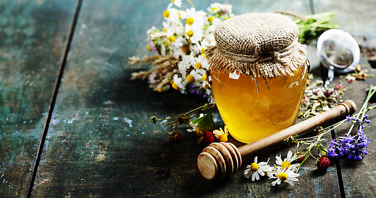 포토 JPG 해외이미지 꽃다발 실내 사람없음 달콤 나무바닥 꿀 찻잎 꿀단지 캐모마일 허니디퍼 해외202004 차거름망 해외포토 꽃 바닥 내부 차_음료 도구 맛 허브 파일형식