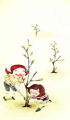 PSD 나무 여자 어린이교육 교육 초등학생 어린이 일러스트 웃음 사람 소녀 두명 10대 체험학습 체험 모종삽 식목일 즐거움 나무심기 여자만 소녀만 국내일러스트 식물 학생 기념일 감정 컨셉 청소년 표정 삽 심기 어린이만 파일형식