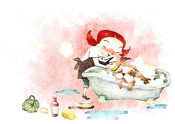 PSD 한마리 여자 어린이교육 교육 반려견 초등학생 어린이 일러스트 욕조 한명 웃음 사람 소녀 10대 반려동물 목욕 거품 붓 체험학습 체험 강아지 즐거움 샴푸 샤워볼 애견미용사 여자만 여자한명만 소녀만 국내일러스트 동물 1 학생 감정 컨셉 청소년 표정 위생용품 청결 개 미용사 어린이만 파일형식