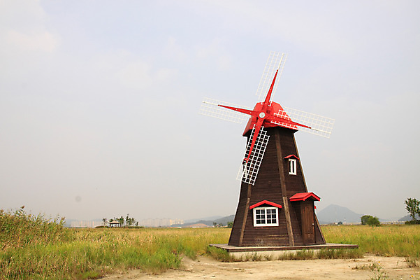 포토 JPG 주간 식물 건축물 공원 자연 한국 풍경 초원 사람없음 야외 풍차 발전기 발전소 에너지 풀 그린에너지 전기에너지 인천 생태공원 소래포구 국내포토 자연요소 공공시설 건축 아시아 항구 생태계 파일형식