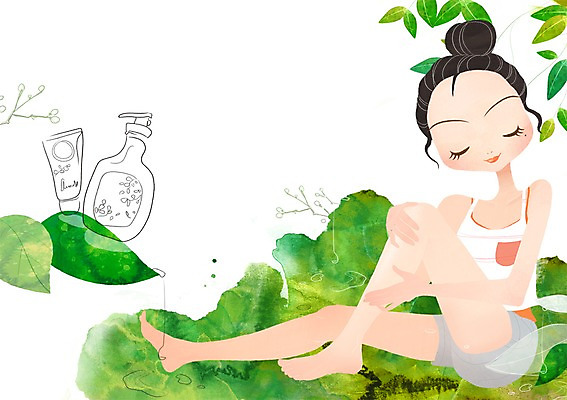 PSD 우먼라이프 라이프스타일 여자 잎 신체 일러스트 한명 사람 20대 라이프 10대 뷰티 나뭇가지 마사지 변화 우아함 피부관리 로션 바디로션 여자만 여자한명만 국내일러스트 나무 식물 1 컨셉 청소년 청년 생활 화장품 파일형식