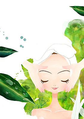 PSD 식물 우먼라이프 라이프스타일 손 여자 잎 일러스트 한명 사람 20대 라이프 10대 수건 뷰티 마사지 변화 우아함 이슬 피부관리 여자만 여자한명만 국내일러스트 1 컨셉 청소년 청년 생활 신체부위 위생용품 파일형식