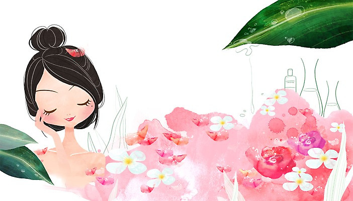 PSD 식물 우먼라이프 라이프스타일 여자 꽃 잎 일러스트 한명 사람 20대 라이프 10대 물 뷰티 목욕 변화 우아함 오일 피부관리 아로마 여자만 여자한명만 국내일러스트 자연요소 1 음식 컨셉 청소년 청년 생활 청결 화장품 파일형식