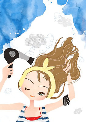 PSD 우먼라이프 라이프스타일 헤어스타일 여자 일러스트 팔찌 바람 건조 한명 사람 20대 라이프 10대 수건 뷰티 머리카락 변화 우아함 드라이어 스타일링 여자만 여자한명만 국내일러스트 자연요소 1 컨셉 장신구 청소년 날씨 청년 생활 위생용품 머리 미용용품 파일형식