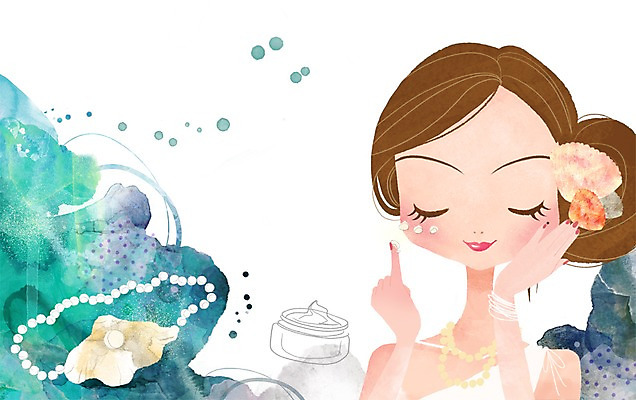 PSD 우먼라이프 라이프스타일 여자 일러스트 관리 한명 사람 20대 라이프 10대 뷰티 화장품 주름 변화 우아함 크림 피부관리 진주목걸이 눈가 링클 아이크림 진주조개 여자만 여자한명만 국내일러스트 1 컨셉 목걸이 청소년 조개 청년 생활 진주_보석 파일형식