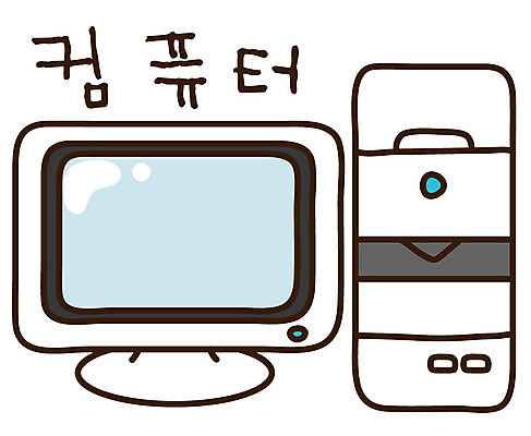 EPS 아이콘 캐릭터 스티커 사람없음 전자제품 컴퓨터 모니터 사무용품 가전제품 오브젝트 본체 2D아이콘 문구용품 파일형식 벡터