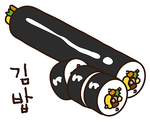 EPS 아이콘 한국문화 한식 음식 스티커 디저트 사람없음 분식 김밥 2D아이콘 동양문화 한국 파일형식 벡터