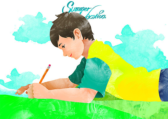 PSD 계절 교육 남자 여유 일러스트 방학 여름방학 한명 사람 소년 잔디 10대 여름 연필 즐거움 과제 방학숙제 남자만 남자한명만 십대만 십대남자만 십대남자한명만 국내일러스트 식물 1 감정 어린이 청소년 휴가 학용품 필기구 파일형식 여름_계절