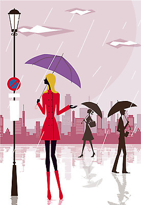 EPS 우먼라이프 라이프스타일 여자 가로등 일러스트 우산 거리 사람 20대 성인 취미 라이프 표지판 비 보행자 여자만 성인여자만 청년만 청년여자만 성인만 국내일러스트 자연요소 공공시설 날씨 알림판 청년 생활 파일형식 벡터