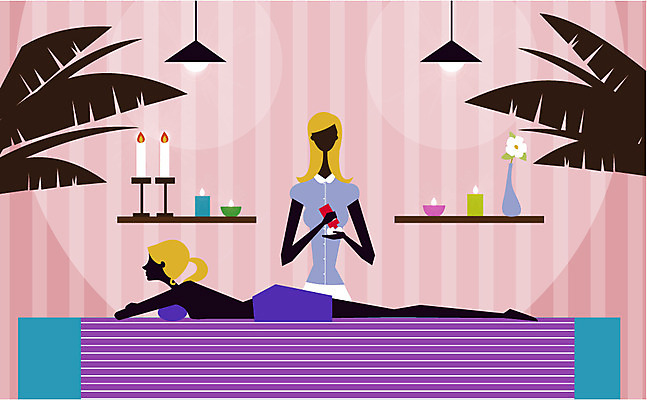 EPS 우먼라이프 라이프스타일 여자 일러스트 촛불 사람 20대 성인 취미 두명 라이프 뷰티 마사지 마사지사 여자만 성인여자만 청년만 청년여자만 성인만 국내일러스트 직업 초 청년 생활 파일형식 벡터