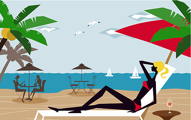 EPS 우먼라이프 라이프스타일 여자 수영복 바다 일러스트 갈매기 한명 사람 20대 성인 취미 해변 라이프 여름휴가 바캉스 비키니 야자수 파라솔 선베드 여자만 여자한명만 성인여자만 청년만 청년여자만 성인한명만 청년여자한명만 성인여자한명만 성인만 국내일러스트 나무 1 옷 의자 조류 휴가 청년 생활 파일형식 벡터 여름_계절