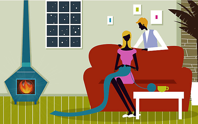 EPS 라이프스타일 커플 여자 남자 액자 일러스트 휴식 사람 20대 성인 취미 두명 라이프 컵 뜨개질 벽난로 청년만 성인만 국내일러스트 식기 컨셉 관계 청년 생활 파일형식 벡터