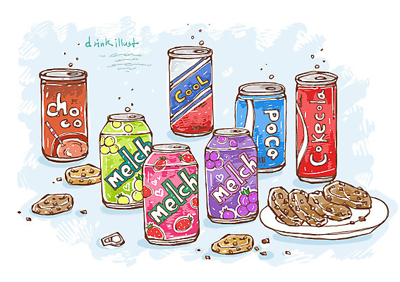 PSD 음료 선 음식 라인일러스트 일러스트 딸기 포도 디저트 사람없음 초콜릿 콜라 탄산음료 이온음료 초코쿠키 캔음료 국내일러스트 과일 쿠키 탄산 파일형식