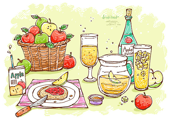 PSD 음료 선 음식 빵 과일 라인일러스트 일러스트 사람없음 바구니 얼음 주스 사과 풋사과 사과주스 사과즙 국내일러스트 자연요소 과일주스 즙 파일형식