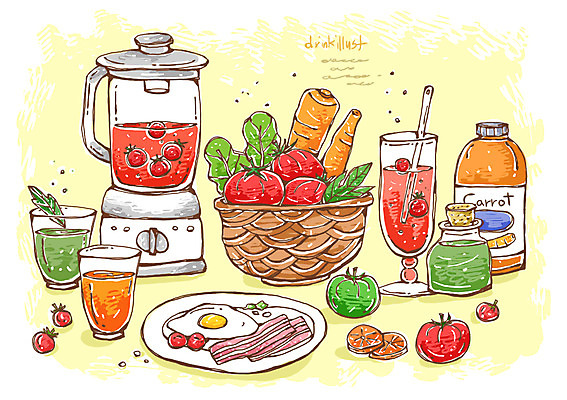 PSD 음료 선 토마토 채소 라인일러스트 일러스트 사람없음 당근 야채주스 계란프라이 믹서 베이컨 녹즙 야채음료 국내일러스트 뿌리채소 돼지고기 주스 계란요리 즙 파일형식