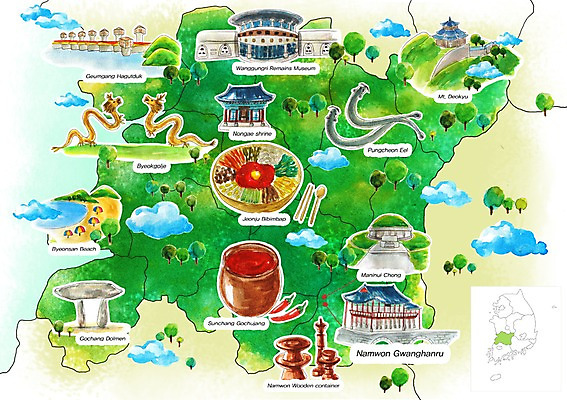 PSD 나무 구름 여행 고건축 지도 일러스트 산 한국 사람없음 관광지 항아리 고추장 전라북도 장어 특산물 덕유산 한반도 고인돌 고창 광한루 국내여행 남원 논개사당 만인의총 명승지 벽골제 변산해안 순창 순창고추장 유적박물관 전주비빔밥 풍천장어 안내도 국내일러스트 자연요소 식물 건축물 아시아 어류 풍경 무덤 도자기 양념 전라도 박물관 비빔밥 청동기 무주 파일형식