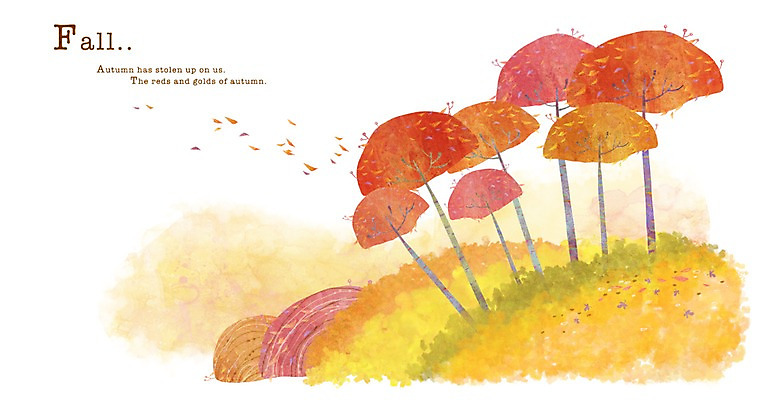 PSD 나무 식물 사계절 계절 백그라운드 단풍 낙엽 일러스트 단풍나무 따뜻함 풍경 초원 사람없음 가을 가을배경 국내일러스트 잎 파일형식 가을_계절