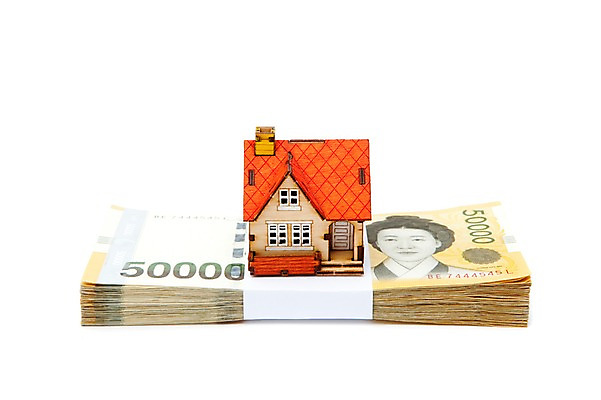 포토 JPG 스튜디오촬영 지폐 돈 주택 실내 누끼 사람없음 금융 경제 모형 원화 돈다발 오만원 국내포토 내부 건물 재산 파일형식