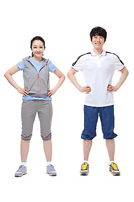 포토 JPG 스튜디오촬영 전신 라이프스타일 커플 여자 남자 행복 허리손 포즈 모션 실내 서기 미소 웃음 누끼 사람 동양인 성인 두명 라이프 앞모습 30대 운동복 운동 화목 기쁨 한국인 목표 즐거움 열정 과정 장년만 성인만 국내포토 옷 감정 뷰포인트 컨셉 관계 표정 건강 인종 내부 생활 장년 파일형식