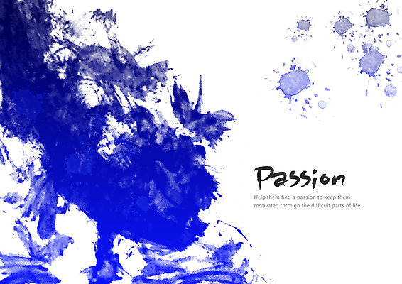 PSD 문자 손글씨 알파벳 영어 패션 문장 백그라운드 일러스트 캘리그라피 페인터 타이포그라피 글자캘리그라피 사람없음 단어 공백 남색 번짐 열정 국내일러스트 감정 컬러 페인팅 파일형식 효과