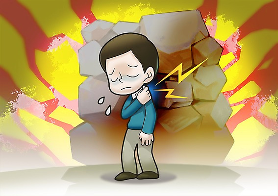 PSD 남자 일러스트 의학 근육 건강 한명 사람 성인 30대 담장 고통 환자 돌_바위 바위 질병 어깨 남자만 남자한명만 성인남자만 성인한명만 성인남자한명만 장년만 장년남자만 장년남자한명만 성인만 뭉침 국내일러스트 1 감정 컨셉 신체부위 장년 파일형식