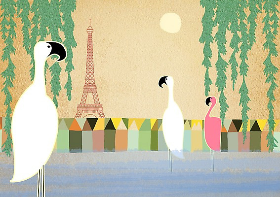 PSD 나무 동물 백그라운드 일러스트 자연 조류 주택 풍경 사람없음 강 탑 달 강가 에펠탑 플라밍고 버드나무 자연백그라운드 국내일러스트 자연요소 식물 건축물 건물 생태계 파리 랜드마크 파일형식