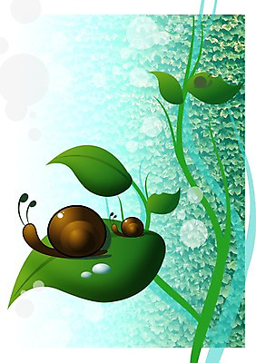 PSD 동물 백그라운드 잎 일러스트 자연 나뭇잎 사람없음 물방울 담쟁이덩굴 공기방울 달팽이 자연백그라운드 국내일러스트 식물 연체동물 덩굴 생태계 파일형식