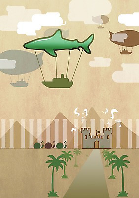 PSD 나무 구름 백그라운드 일러스트 자연 산 사람없음 야자수 궁전 사막 열기구 기둥 달팽이 자연백그라운드 국내일러스트 자연요소 식물 건축 고건축 항공교통 연체동물 생태계 파일형식