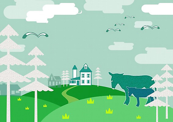 PSD 나무 동물 구름 백그라운드 일러스트 자연 갈매기 주택 초원 사람없음 목장 자연백그라운드 동산 당나귀 국내일러스트 자연요소 식물 조류 건물 말_동물 생태계 파일형식