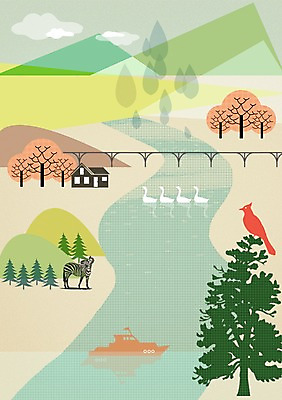 PSD 나무 동물 구름 백그라운드 일러스트 자연 조류 산 주택 오리 풍경 사람없음 강 물방울 강가 자연백그라운드 얼룩말 가교 선박 국내일러스트 자연요소 식물 건축물 수상교통 건물 말_동물 생태계 파일형식