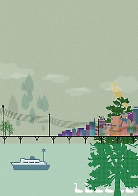 PSD 나무 구름 실루엣 바다 백그라운드 일러스트 자연 조류 오리 빌딩 사람없음 전선 도시 자연백그라운드 가교 선박 국내일러스트 자연요소 식물 동물 건축물 수상교통 촬영기법 건물 생태계 파일형식