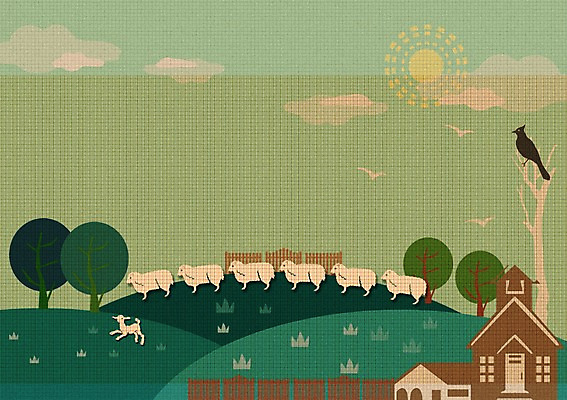 PSD 나무 동물 구름 새끼 백그라운드 일러스트 자연 조류 주택 사람없음 울타리 태양 목장 양 풀 자연백그라운드 양떼 국내일러스트 자연요소 식물 포유류 건물 담장 생태계 파일형식