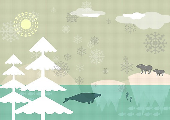 PSD 나무 동물 구름 실루엣 바다 백그라운드 일러스트 자연 어류 사람없음 태양 눈 북극 북극곰 자연백그라운드 빙산 바다사자 국내일러스트 자연요소 식물 곰 포유류 날씨 촬영기법 바다동물 수중동물 극지방 생태계 파일형식